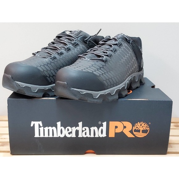 Timberland Pro Men's Powertrain Sport Shoes Alloy Safety Toe Black Size 11M